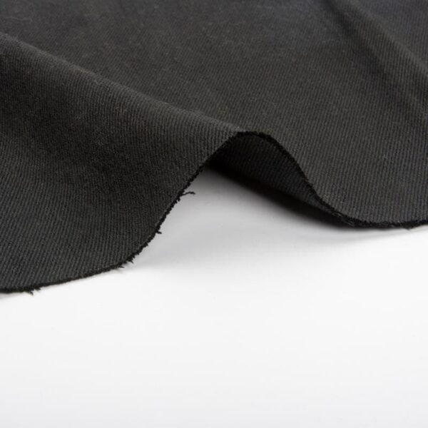 Begoodtex-vlamvertragende-stoffen-00058 Begoodtex geoxideerde PAN-keperstof voor hittebescherming, zwart geweven oppervlak
