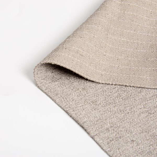 Tejido ignífugo Begoodtex color canela 03 Tela para cortinas texturizada a rayas ignífuga, 300 cm, 450 g/m², color tostado
