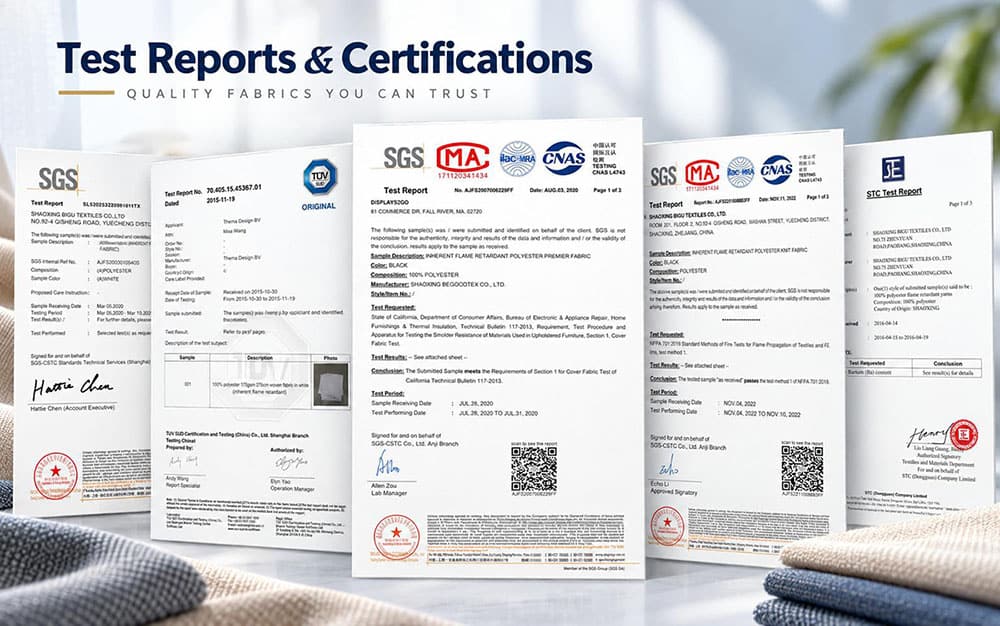 Flame Retardant Fabric Sourcing Trends for 2027: What Global Buyers Need to Know 2 BEGOODTEX-flame-retardant-fabric-test-reports-and-certifications-for-product-specific-sourcing-verification