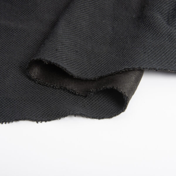 Begoodtex-Vlamvertragende-Stoffen-00344 Begoodtex inherent vlamvertragende, zware stof, zwart, dichte textuur