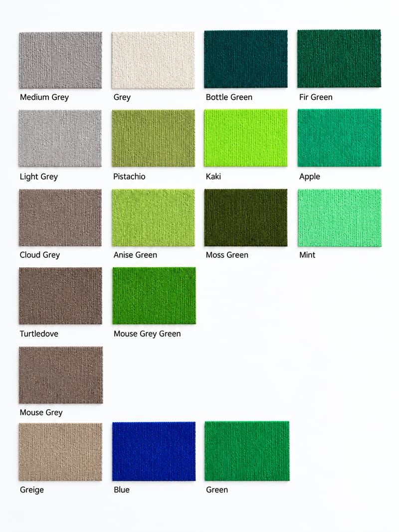 Flame Retardant Cotton Stage Curtain Fabric for Theater & Chroma Key Backdrops | 195 g/m² | 310 cm | NF P92-503 M1 4 begoodtex M1 flame retardant cotton fabric color swatches (1)