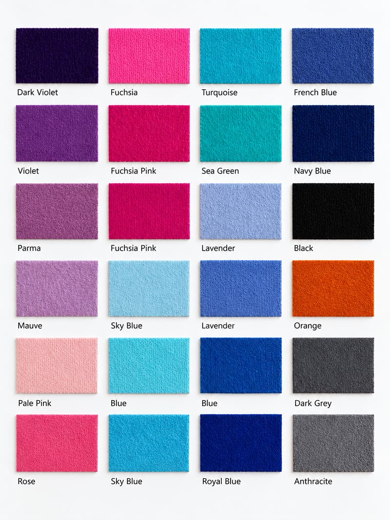 Flame Retardant Cotton Stage Curtain Fabric for Theater & Chroma Key Backdrops | 195 g/m² | 310 cm | NF P92-503 M1 3 begoodtex M1 flame retardant cotton fabric color swatches (1)