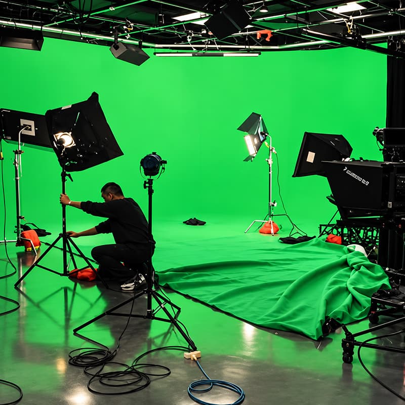 begoodtex M1 flammhemmender Greenscreen-Stoff für Film- und Fernsehstudios Schwer entflammbarer Bühnenvorhangstoff aus Baumwolle für Theater- und Chroma-Key-Hintergründe | 195 g/m² | 310 cm | NF P92-503 M1