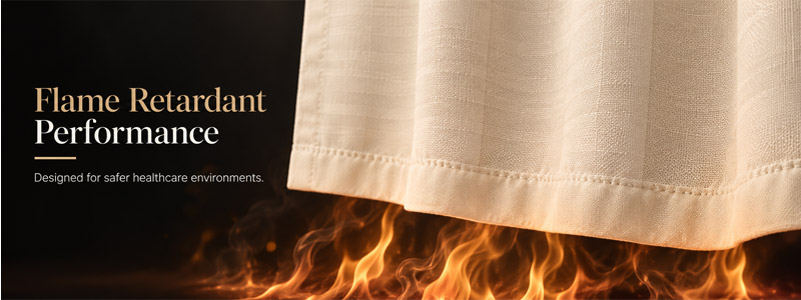 Flame Retardant Detachable Hospital Privacy Curtain with Snap Button Design | Custom Size & Material | BS 5867 Type C 3 flame-retardant-hospital-privacy-curtain