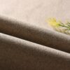 Огнестойкая затемняющая ткань с льняным покрытием коричневого цвета, полиэстер