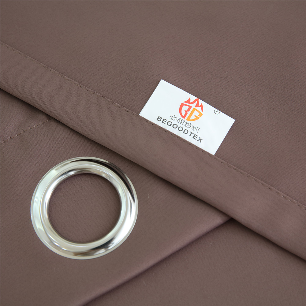 Flame Resistant Dimout Curtains with Silver Grommets