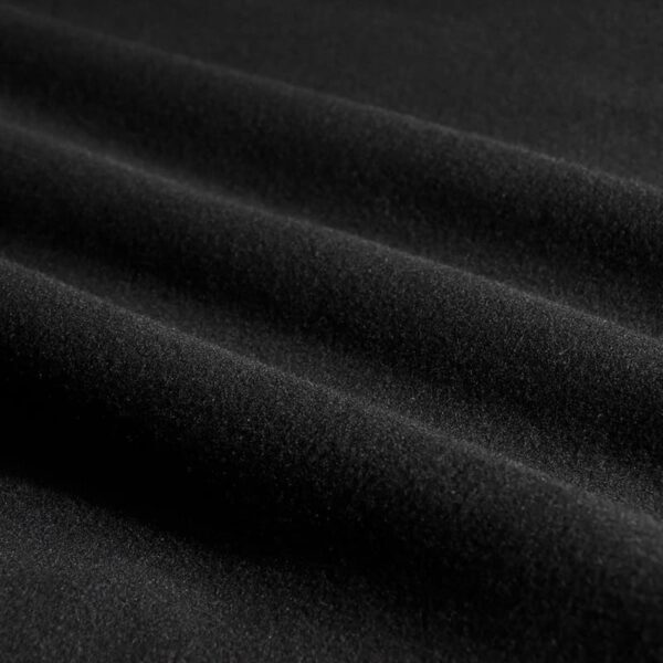 Tela cepillada ignífuga para la industria en negro, poliéster, 150 cm de ancho