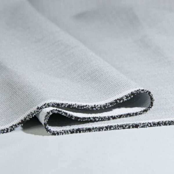 Faux Linen Polyester Dimout Curtain Fabric with Blackout and Flame Retardancy for Export Supply | 350 g/m² | 300 cm | BS 5867 Type C