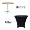 Permanent Flame Resistant Stretch Spandex Table Cover