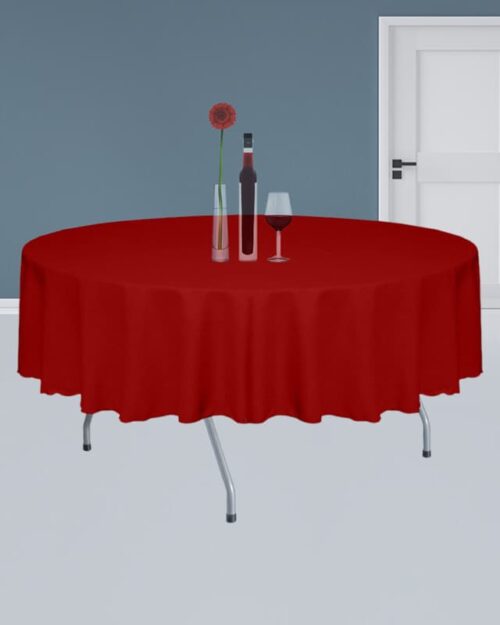 Flame Retardant Table Cloth Round For Wedding Banquet Party 100% Polyester