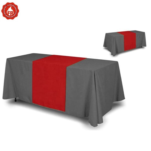 Inherent Flame Retardant Polyester Table Runner for Wholesale Event Table Linen and Banquet Decor Projects | Custom Size | NFPA 701