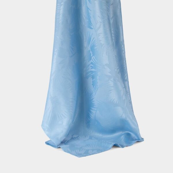 Permanent flammhemmender Jacquardstoff in LightSkyBlue für Vorhänge, 180 cm Breite, 100 % Polyester
