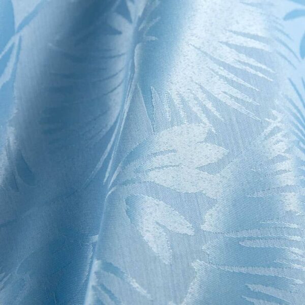 Permanent flammhemmender Jacquardstoff in LightSkyBlue für Vorhänge, 180 cm Breite, 100 % Polyester