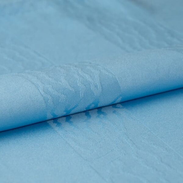 Tecido Jacquard à prova de fogo inerente em LightSkyBlue para cortinas, 150 cm de largura, 100% poliéster