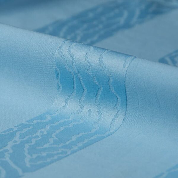 Tecido Jacquard à prova de fogo inerente em LightSkyBlue para cortinas, 150 cm de largura, 100% poliéster