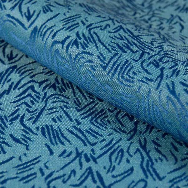 Inherente vlamvertragende garengeverfde jacquardstof, 150 cm breed, 100% polyester