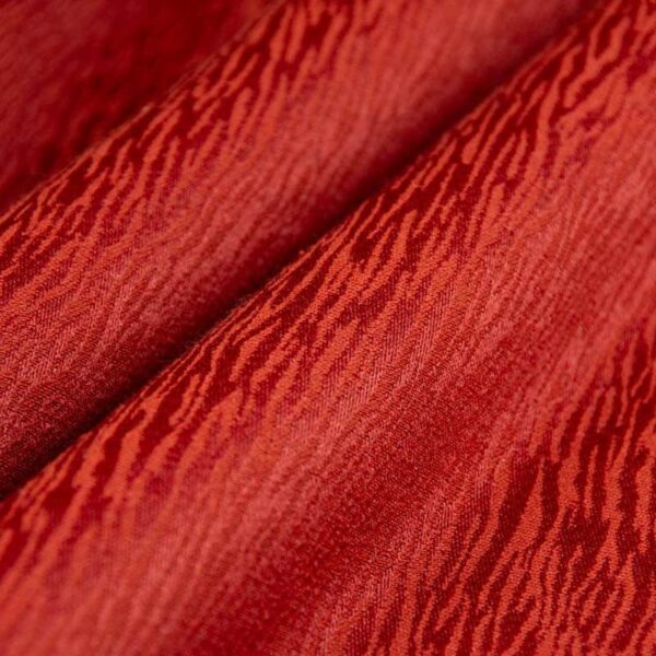 Tessuto Jacquard ignifugo intrinseco in rosso scuro, larghezza 150 cm, 100% poliestere per biancheria da letto