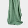 Tessuto fiammato jacquard permanente ignifugo verde per tende, larghezza 150 cm, 100% poliestere