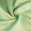 Tissu jacquard teint en fil ignifuge inhérent en vert clair pour rideaux, largeur 150 cm, 100 % polyester