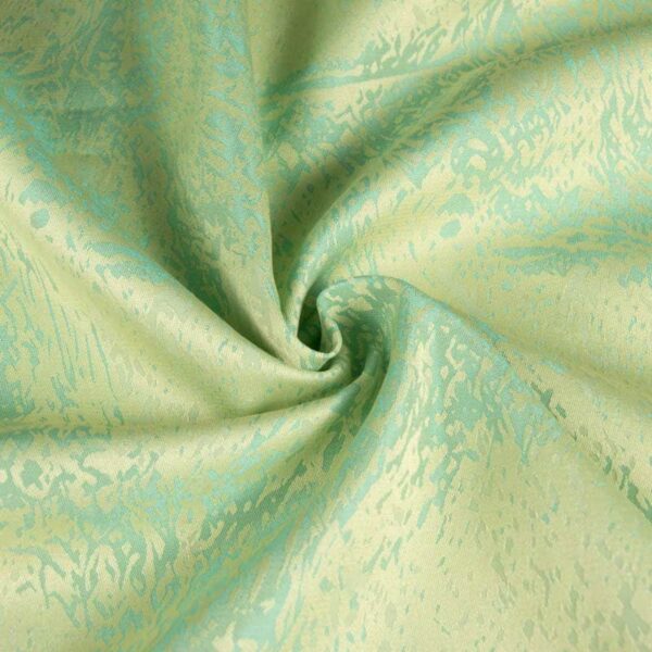 Tissu jacquard teint en fil ignifuge inhérent en vert clair pour rideaux, largeur 150 cm, 100 % polyester