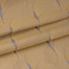 Tissu jacquard teint en fil ignifuge permanent jaune clair pour rideaux, largeur 150 cm, 100 % polyester