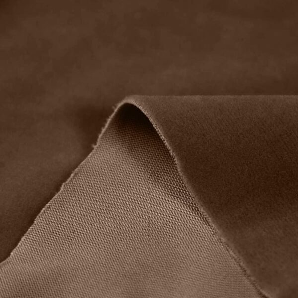 Vlambestendig kettinggebreid fluwelen flanellen stof Geborstelde stof in zadelbruin 100% polyester