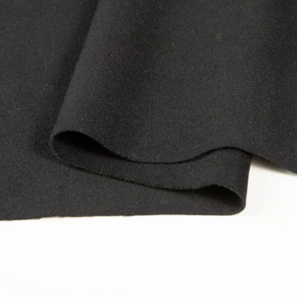 Permanent Flame Resistant Warp Knitted Velvet Flannelette Fabric in Black 100% Polyester, JIS L 1091