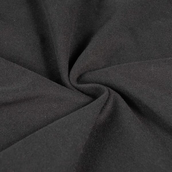 Permanent Flame Resistant Warp Knitted Velvet Flannelette Fabric in Black 100% Polyester, JIS L 1091