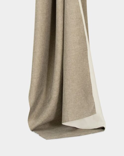 Fire Resistant Fabric Linen Coated Blackout Fabric for Curtains 100% Polyester, Soft Drape, NFPA 701