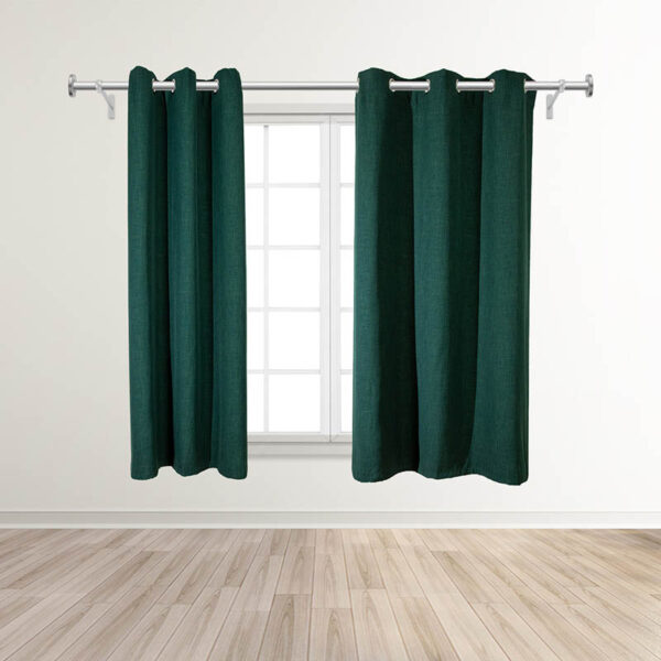 Permanent Flame Retardant Polyester Blackout Curtains for Global Project Supply | 42/52 in Width × 63-95 in Length | BS 5867 Type C