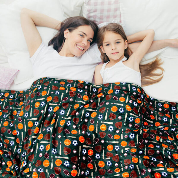 Polyester Printed Blanket, Soft and Warm Plush with Flame Retardant Protection for Global Project Supply | 80 × 60 in | BS 5815