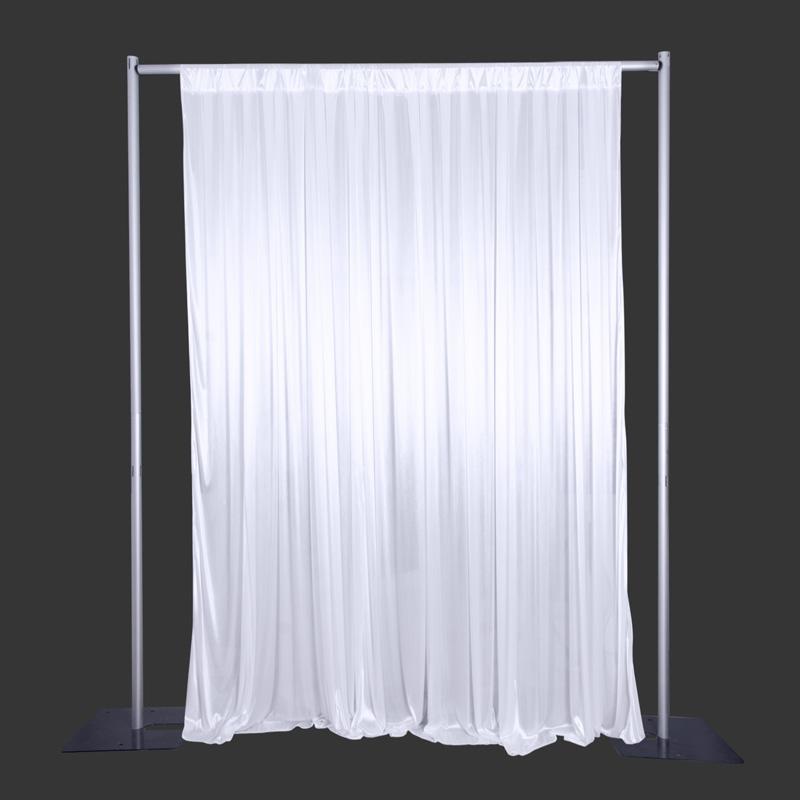 Flame Retardant White Satin Backdrop Curtain for Events Decoration