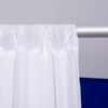 Flame Retardant White Satin Backdrop Curtain for Events Decoration