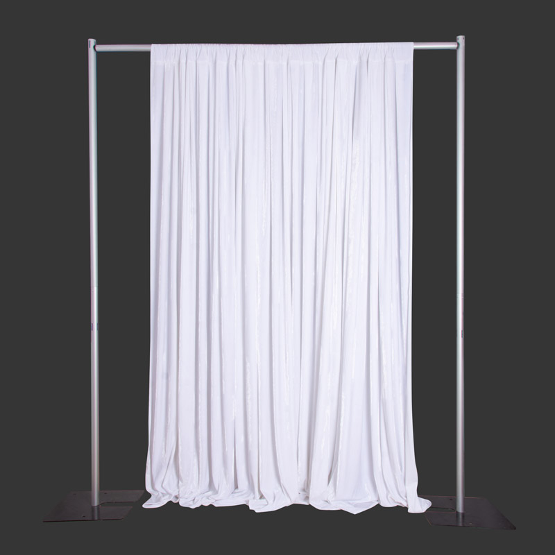 Flame Retardant White Velvet-Like Backdrop Curtain Drapes
