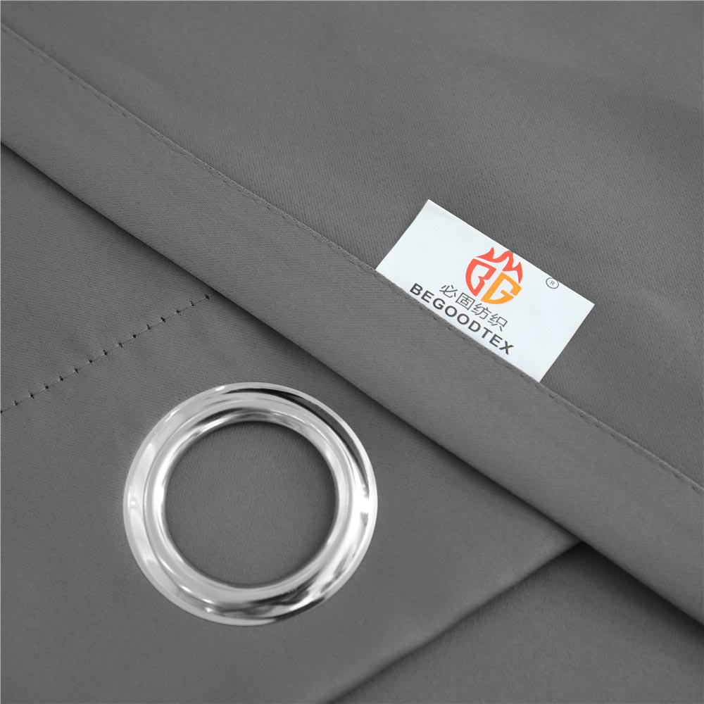 Flame Resistant Dimout Curtains with Silver Grommets