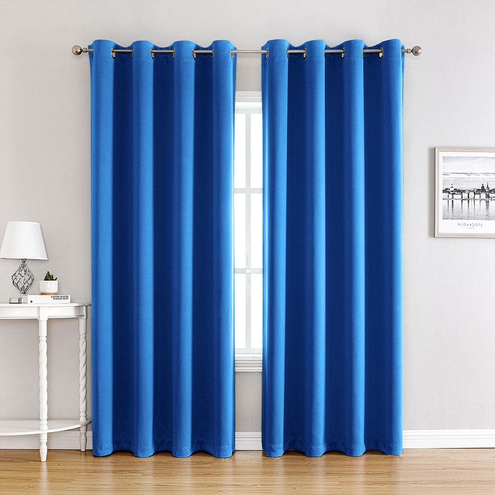 Flame Resistant Dimout Curtains with Silver Grommets