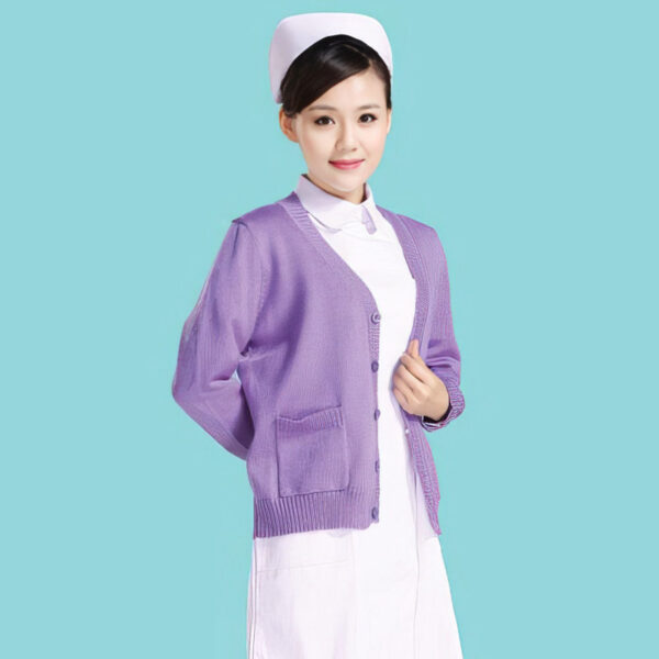 Begoodtex 난연 울 혼방 간호사 스웨터