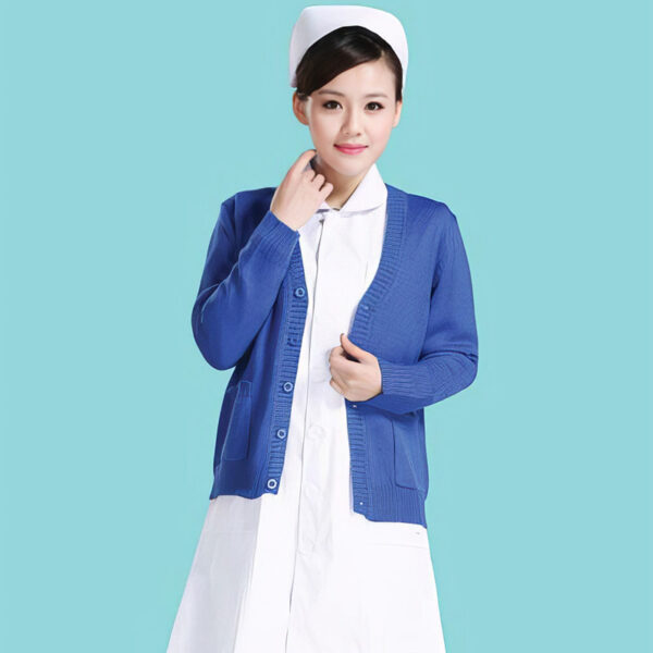 Begoodtex 난연 울 혼방 간호사 스웨터