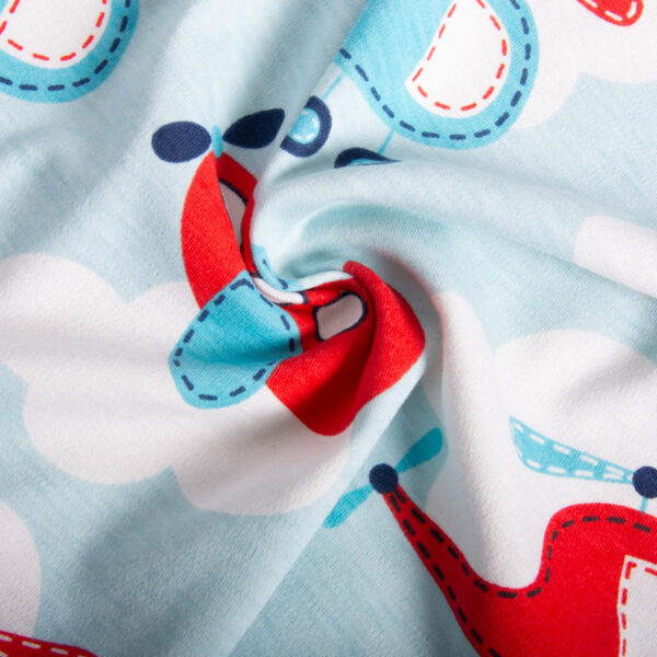 Ignifuge-Begoodtex-01676 Textiles de pyjama en polyester incombustibles avec un motif imprimé unique