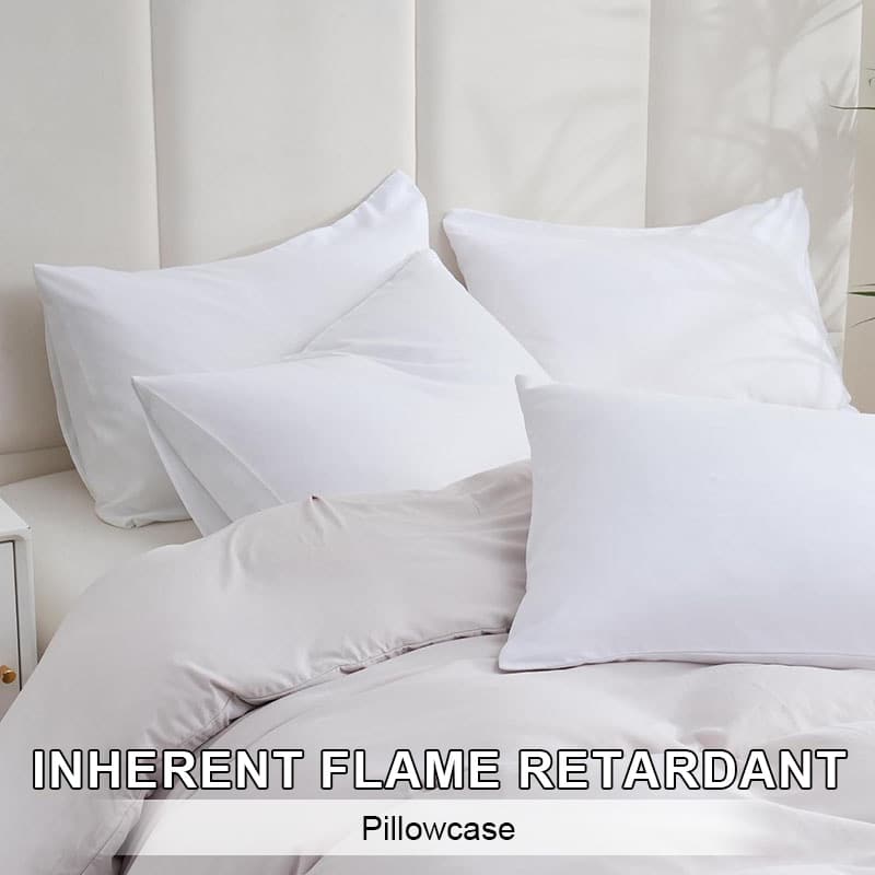 Vlamvertragende kussensloop, zachte stretch microvezel, envelopsluiting 2 Vlamvertragende kussensloop1