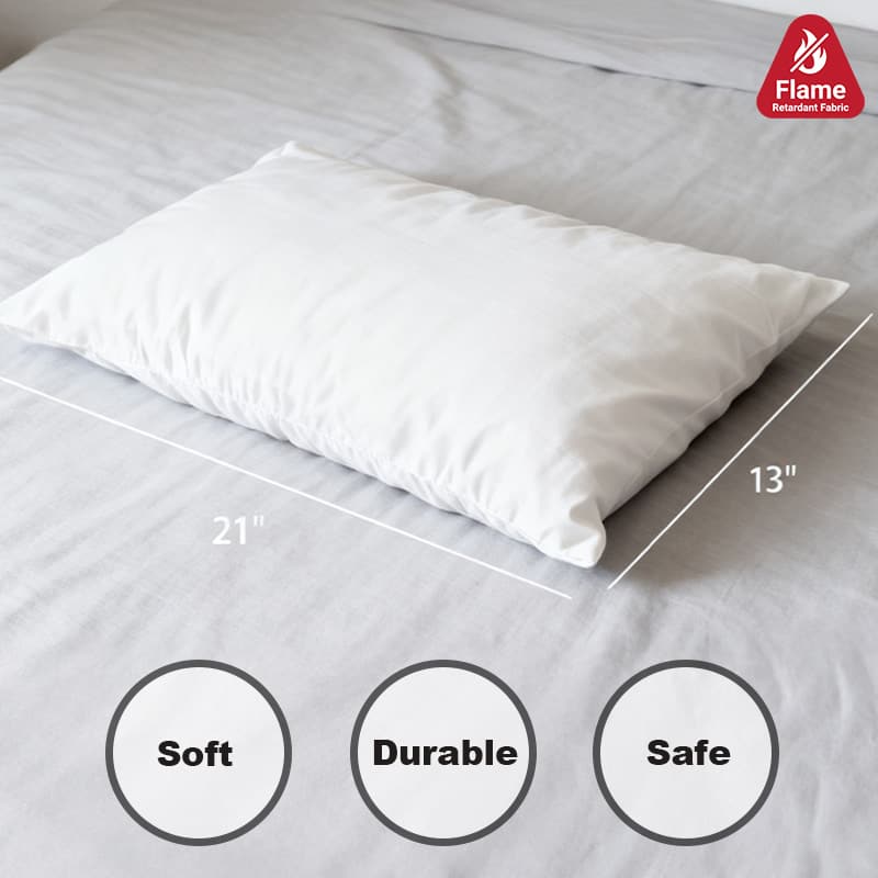 Vlamvertragende kussensloop, zachte stretch microvezel, envelopsluiting 3 Vlamvertragende kussensloop2
