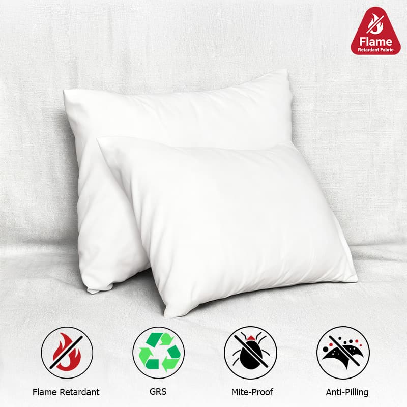 Vlamvertragende kussensloop, zachte stretch microvezel, envelopsluiting 5 Vlamvertragende kussensloop4