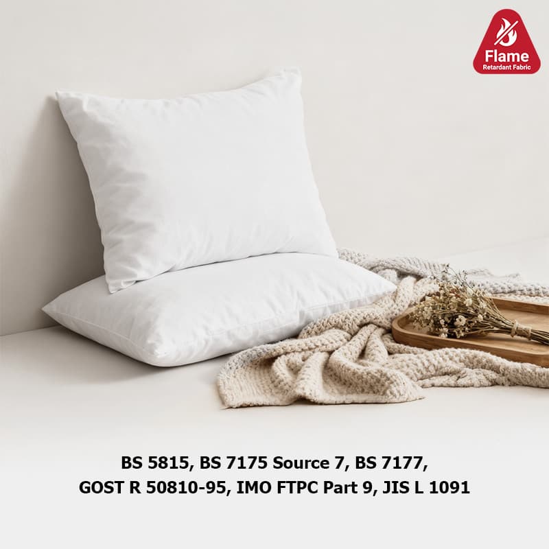 Vlamvertragende kussensloop, zachte stretch microvezel, envelopsluiting 6 Vlamvertragende kussensloop5