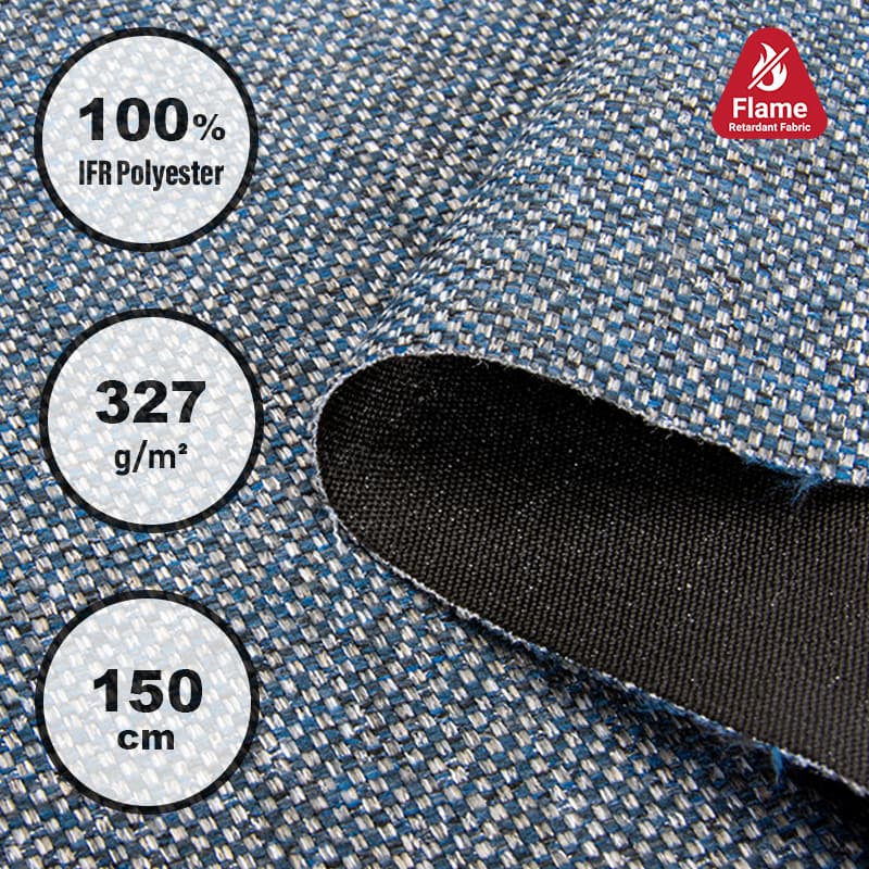 Tejido de sofá ignífugo permanente, resistente al desgaste y antiácaros 3 2Tela de sofá de lino sintético ignífuga