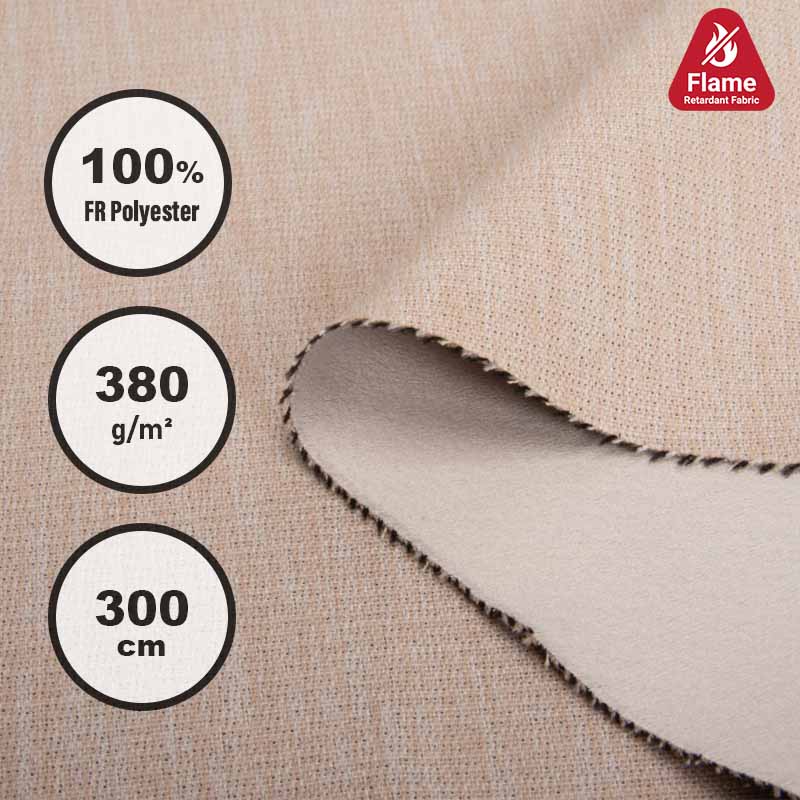 Inhärent flammhemmender Dimout-Vorhangstoff aus Leinenimitat 3 2Leinen-Verdunkelungsstoff für Vorhänge