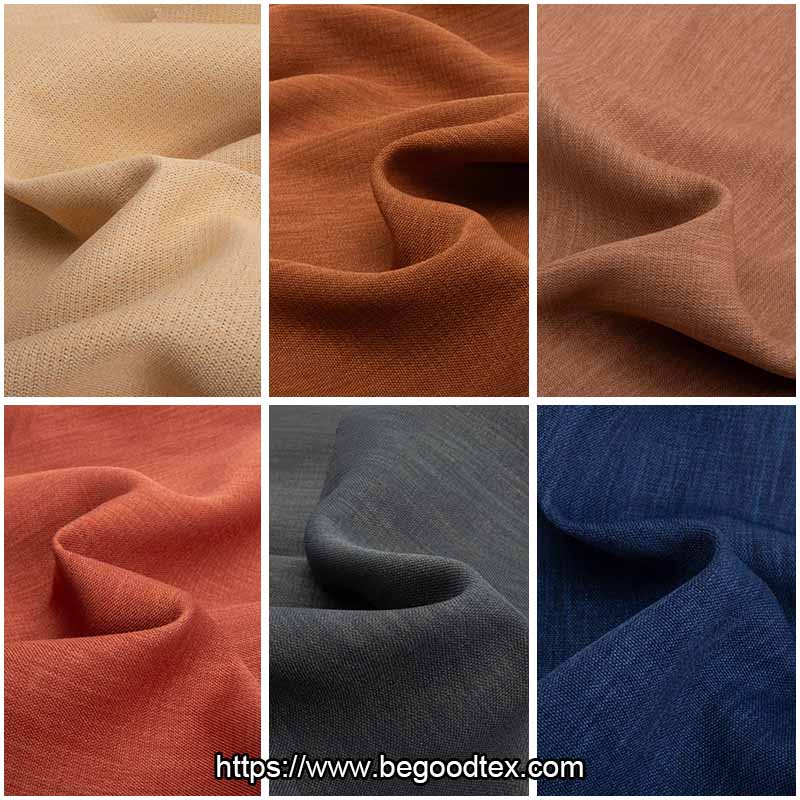 Inhärent flammhemmender Dimout-Vorhangstoff aus Leinenimitat 8 8Leinen-Verdunkelungsstoff für Vorhänge