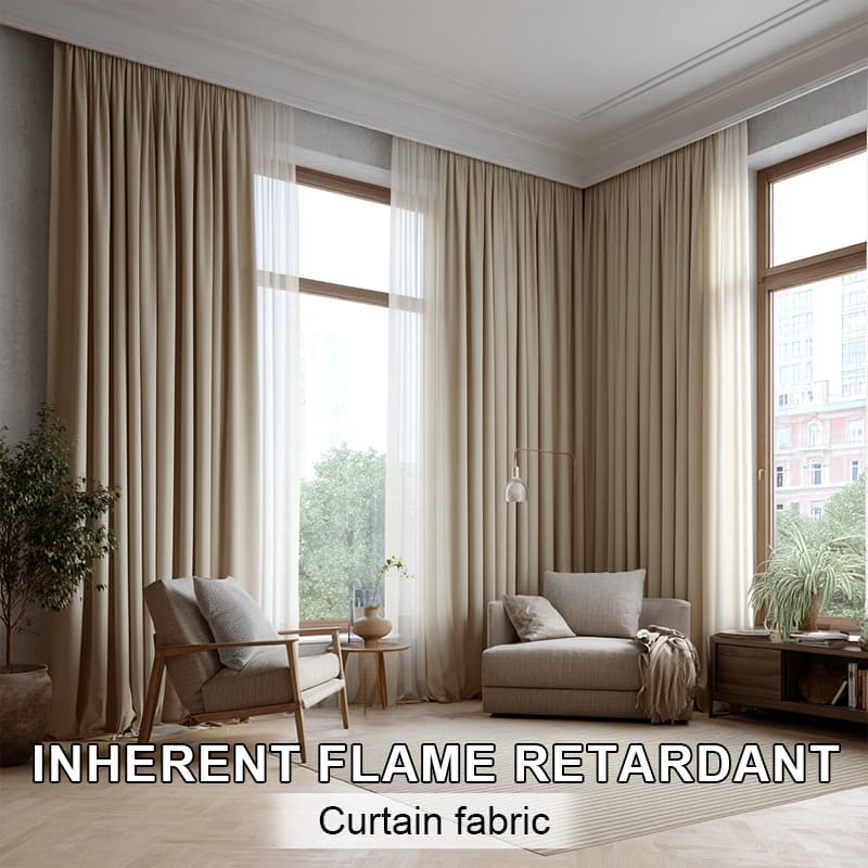 難燃性エンボス加工カーテン生地 遮光生地 95%遮光率 2 931 1