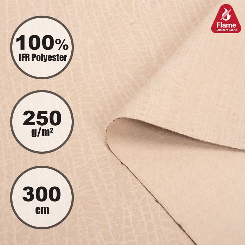 難燃性エンボス加工カーテン生地 遮光生地 95%遮光率 3 931 2