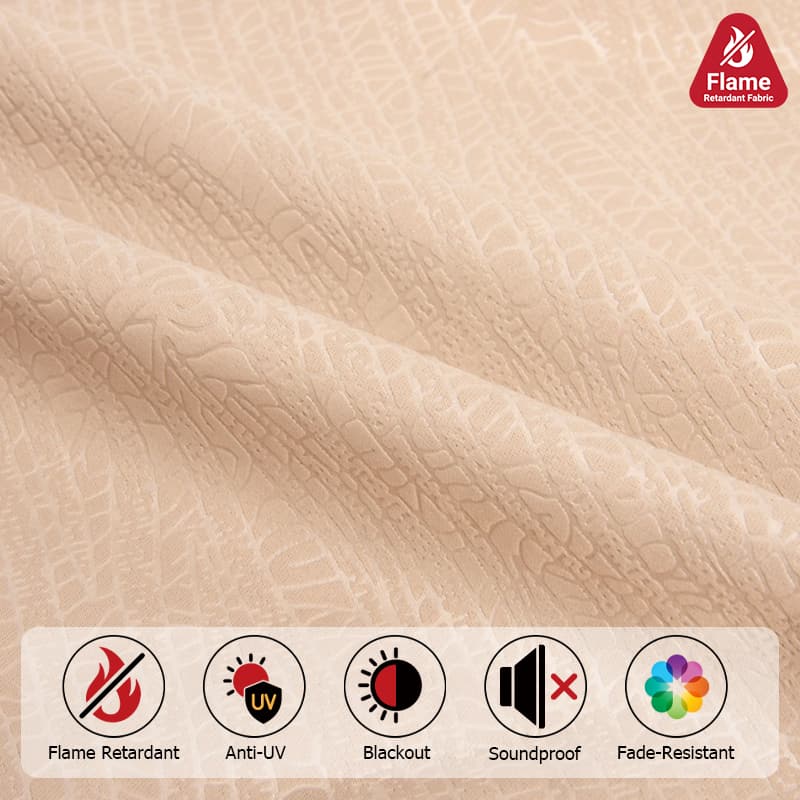 難燃性エンボス加工カーテン生地遮光生地95%遮光率4 931 3