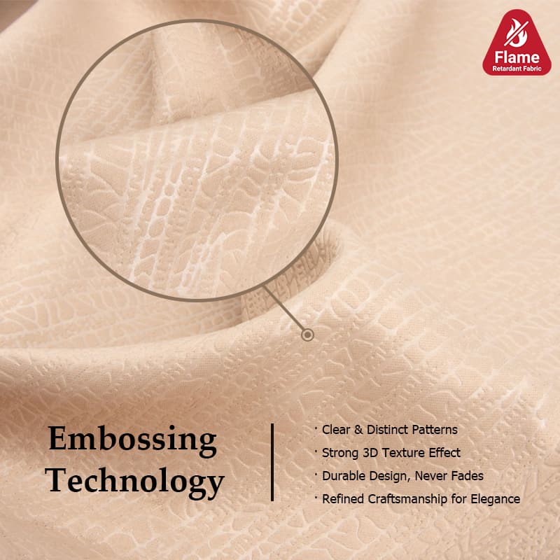 難燃性エンボス加工カーテン生地遮光生地95%遮光率6 931 5